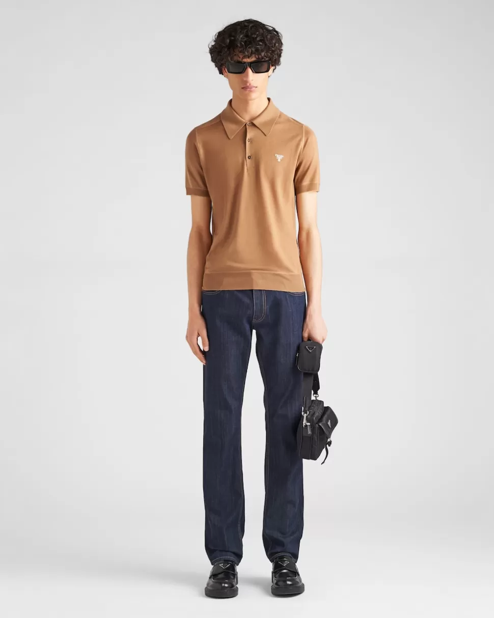 Prada Pantalones De Cinco Bolsillos En Tejido Vaquero Elástico^Hombre TEJIDO VAQUERO