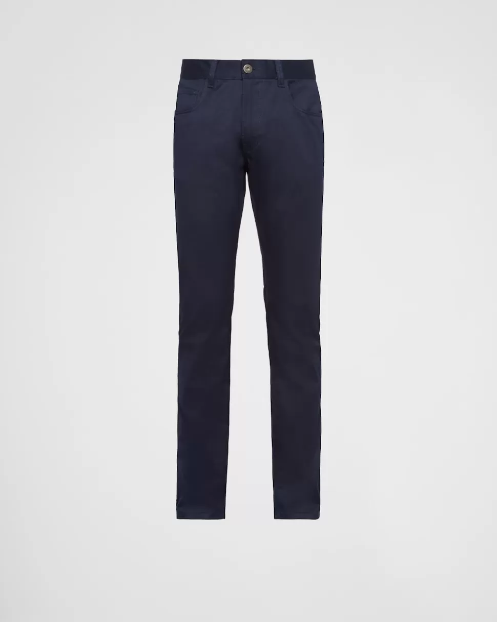 Prada Pantalones De Dril Elástico Con 5 Bolsillos^Hombre TEJIDO VAQUERO
