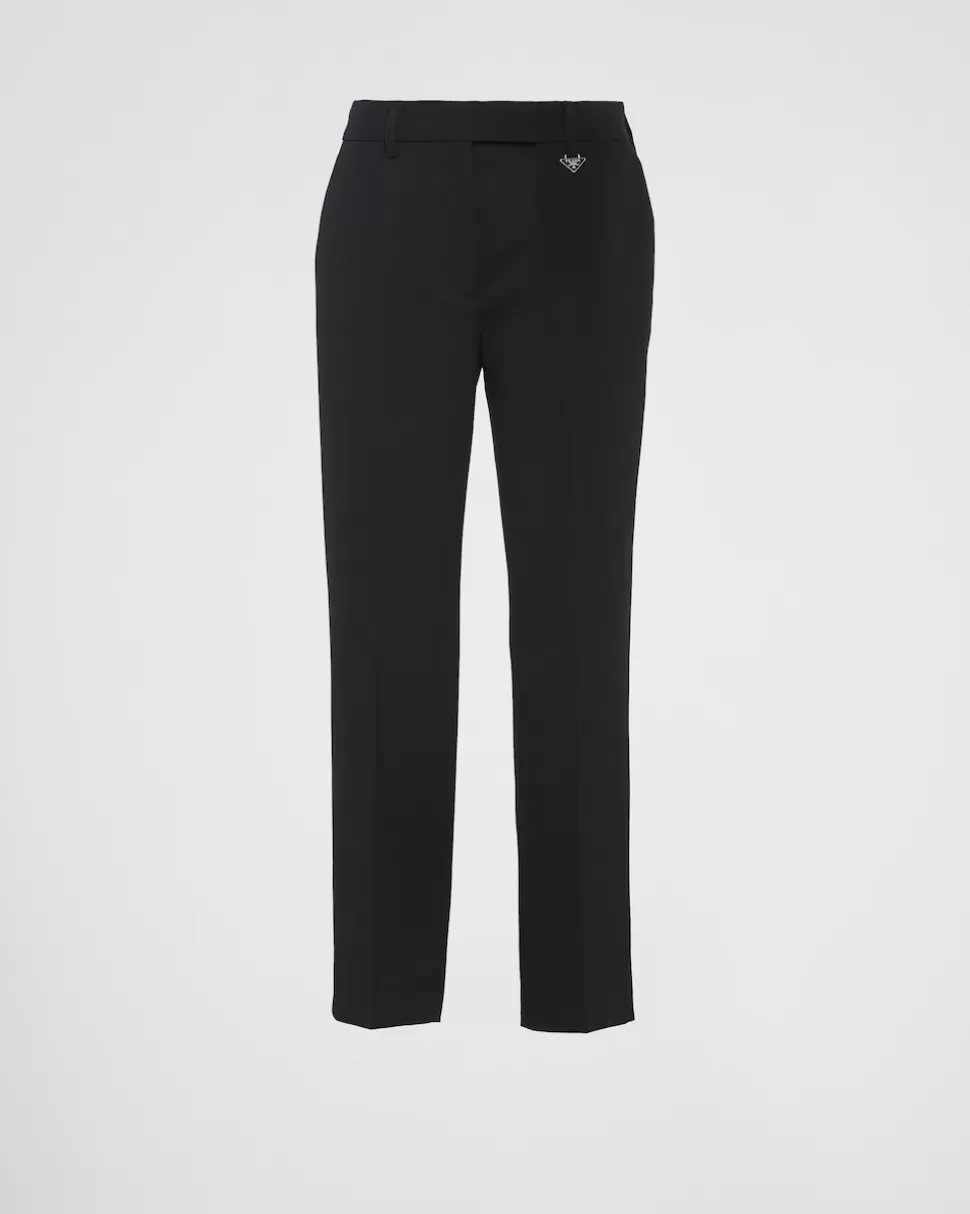 Prada Pantalones De Grain De Poudre^Mujer PANTALONES LARGOS Y CORTOS