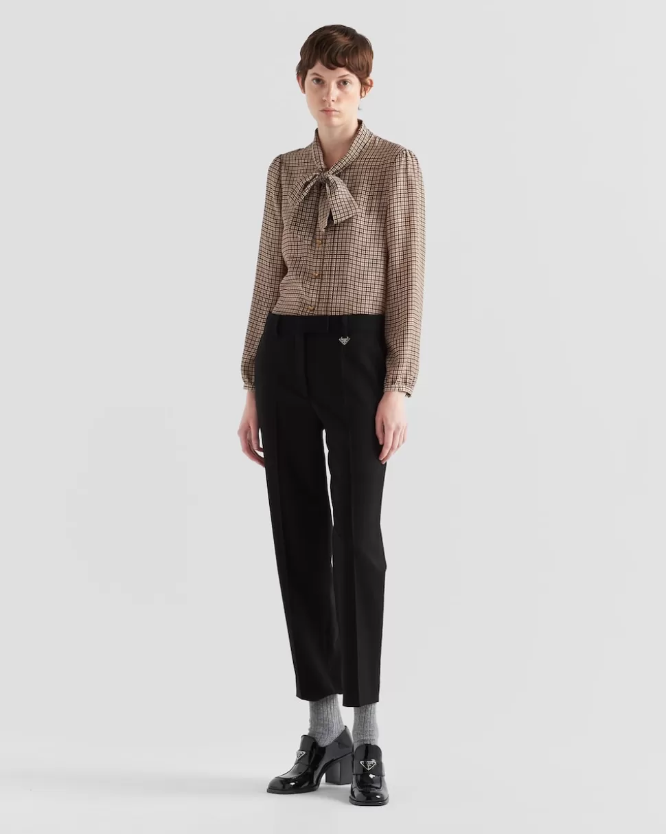 Prada Pantalones De Grain De Poudre^Mujer PANTALONES LARGOS Y CORTOS
