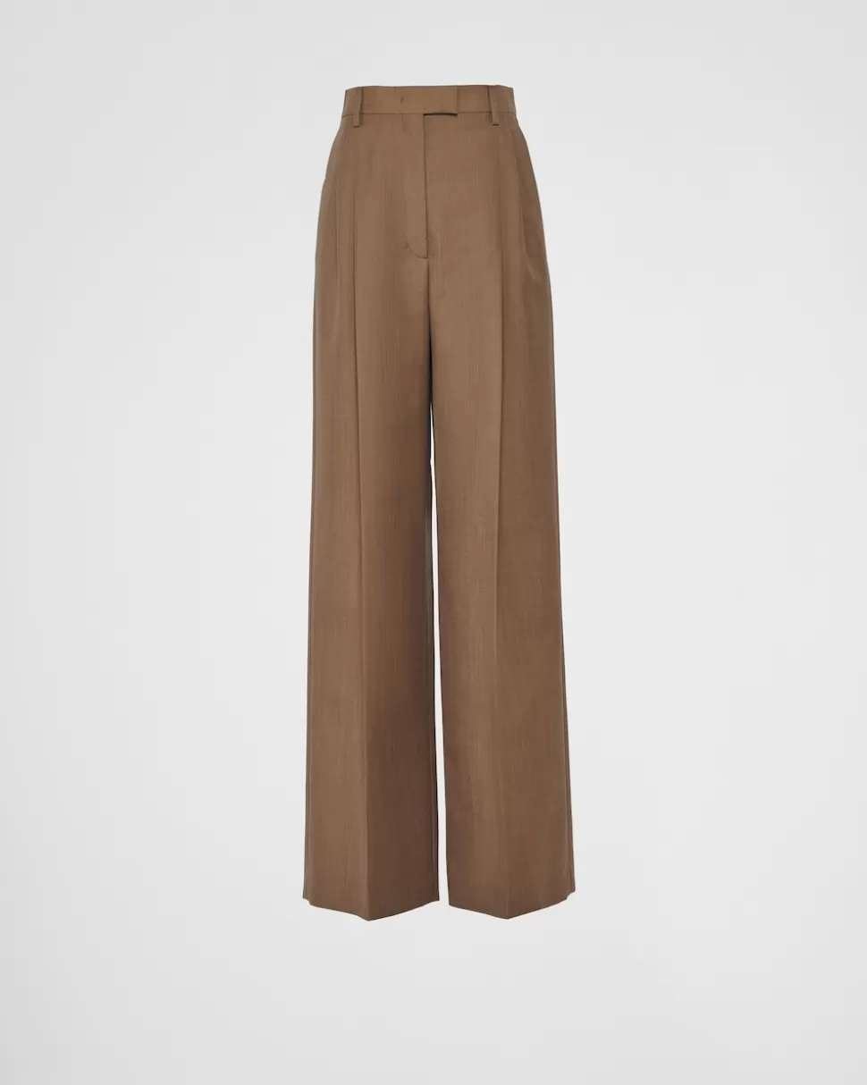 Prada Pantalones De Kid Mohair^Mujer PANTALONES LARGOS Y CORTOS