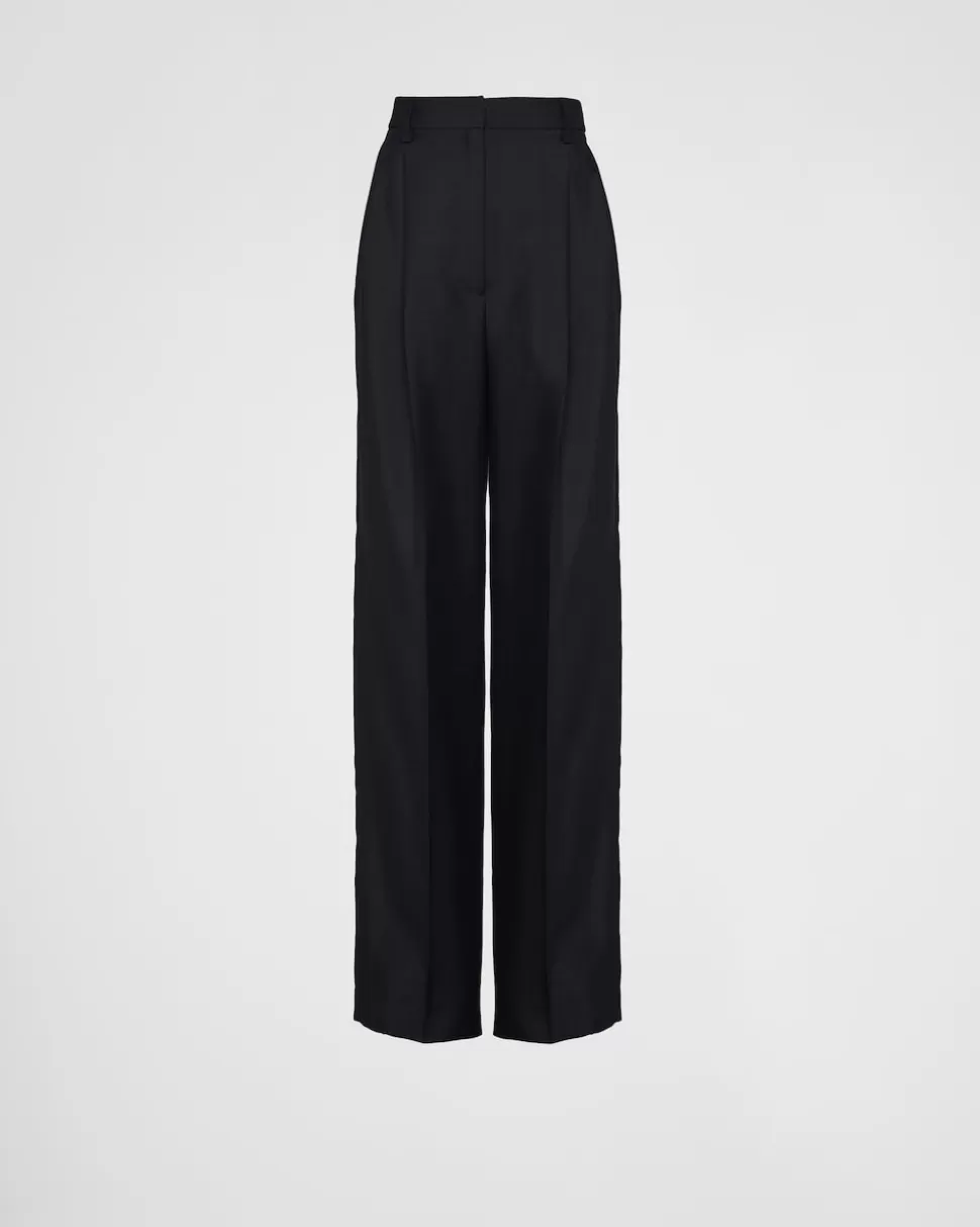 Prada Pantalones De Kid Mohair^Mujer PANTALONES LARGOS Y CORTOS