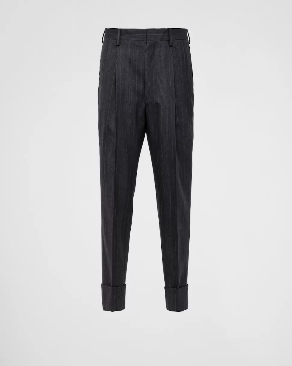 Prada Pantalones De Lana^Hombre PANTALONES Y BERMUDAS