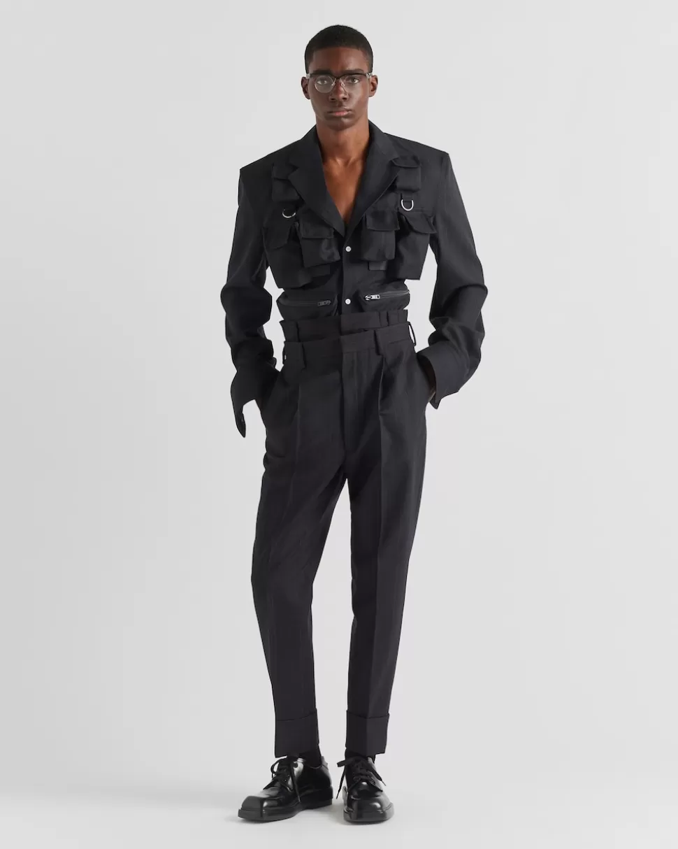 Prada Pantalones De Lana^Hombre PANTALONES Y BERMUDAS