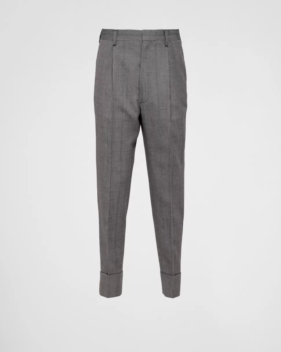 Prada Pantalones De Lana^Hombre PANTALONES Y BERMUDAS