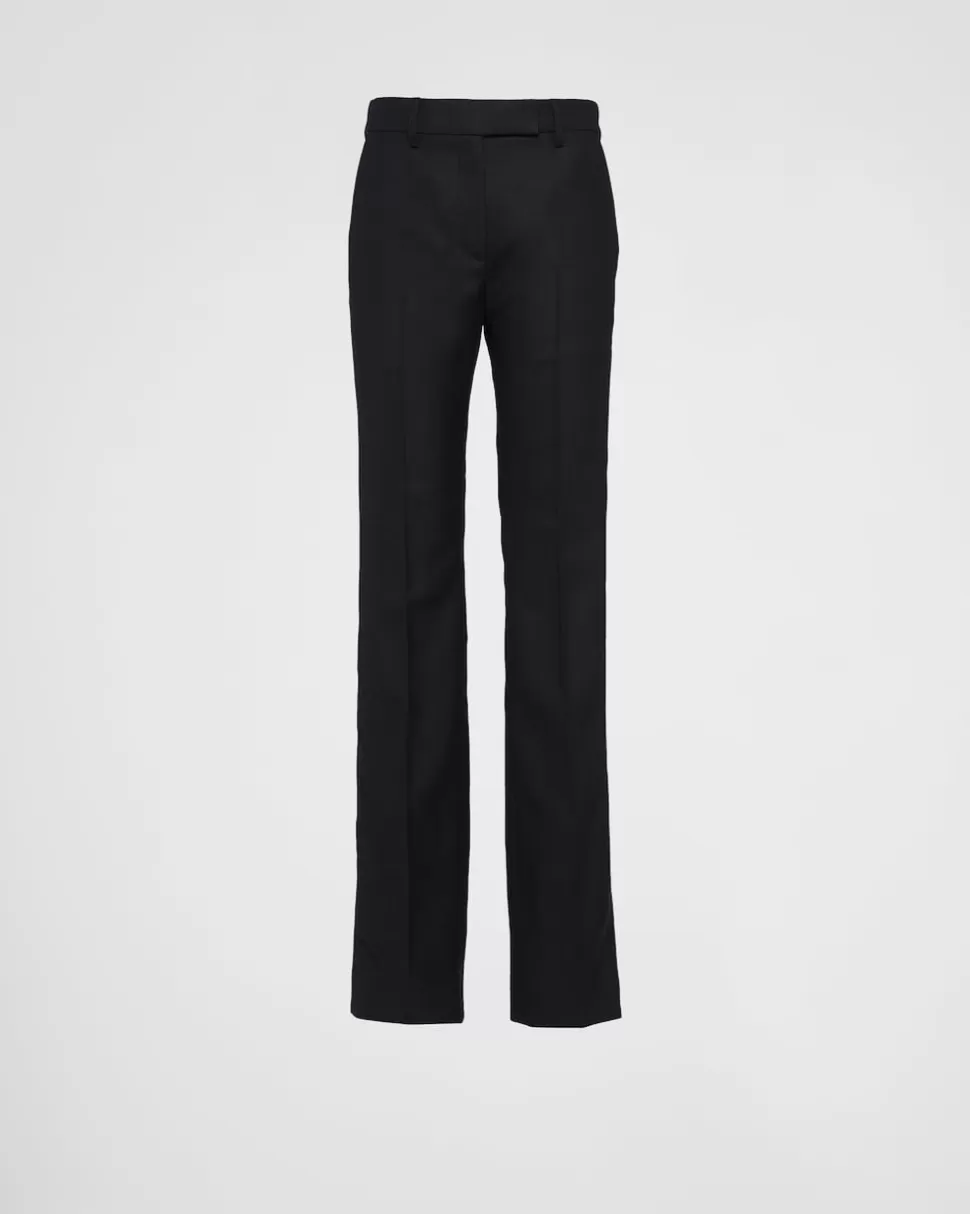 Prada Pantalones De Lana^Mujer PANTALONES LARGOS Y CORTOS