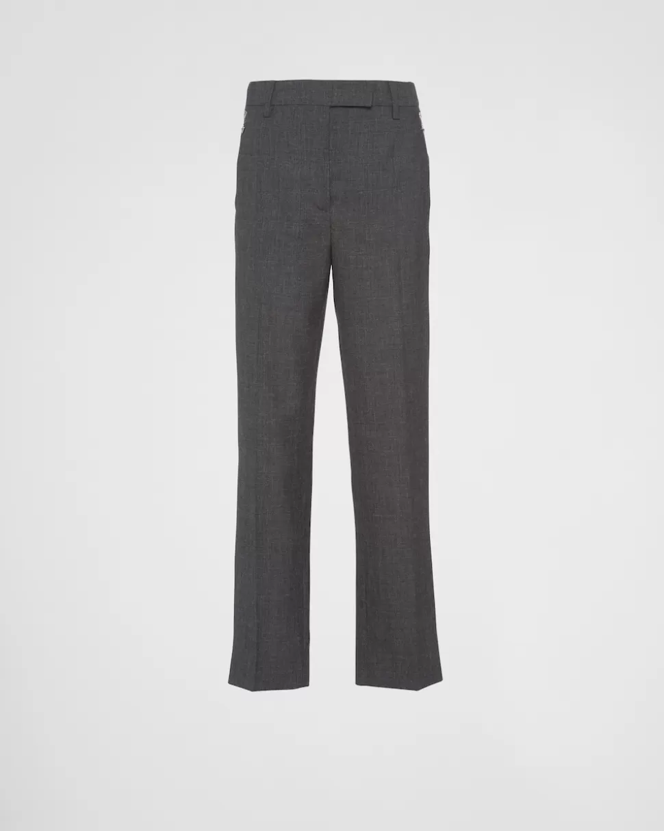 Prada Pantalones De Lana^Mujer PANTALONES LARGOS Y CORTOS