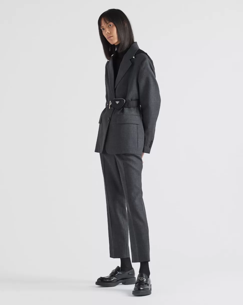 Prada Pantalones De Lana^Mujer PANTALONES LARGOS Y CORTOS