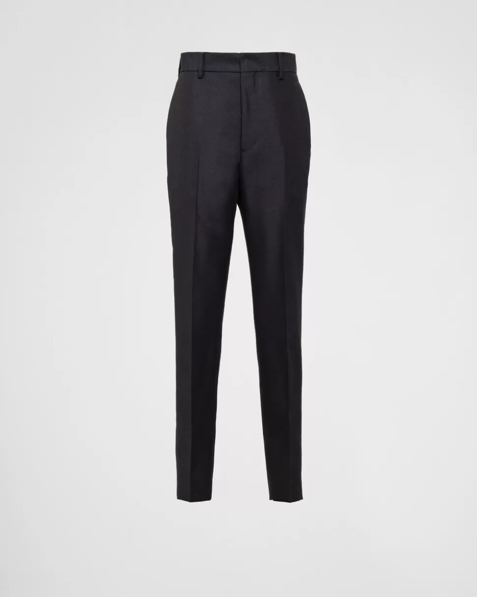 Prada Pantalones De Lana Mohair^Hombre PANTALONES Y BERMUDAS