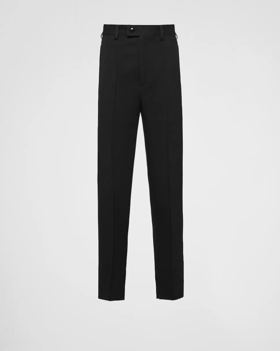 Prada Pantalones De Natté Elástico^Hombre PANTALONES Y BERMUDAS