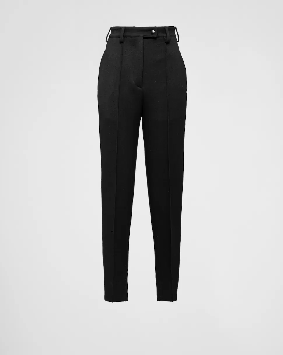 Prada Pantalones De Natté Elástico^Mujer PANTALONES LARGOS Y CORTOS