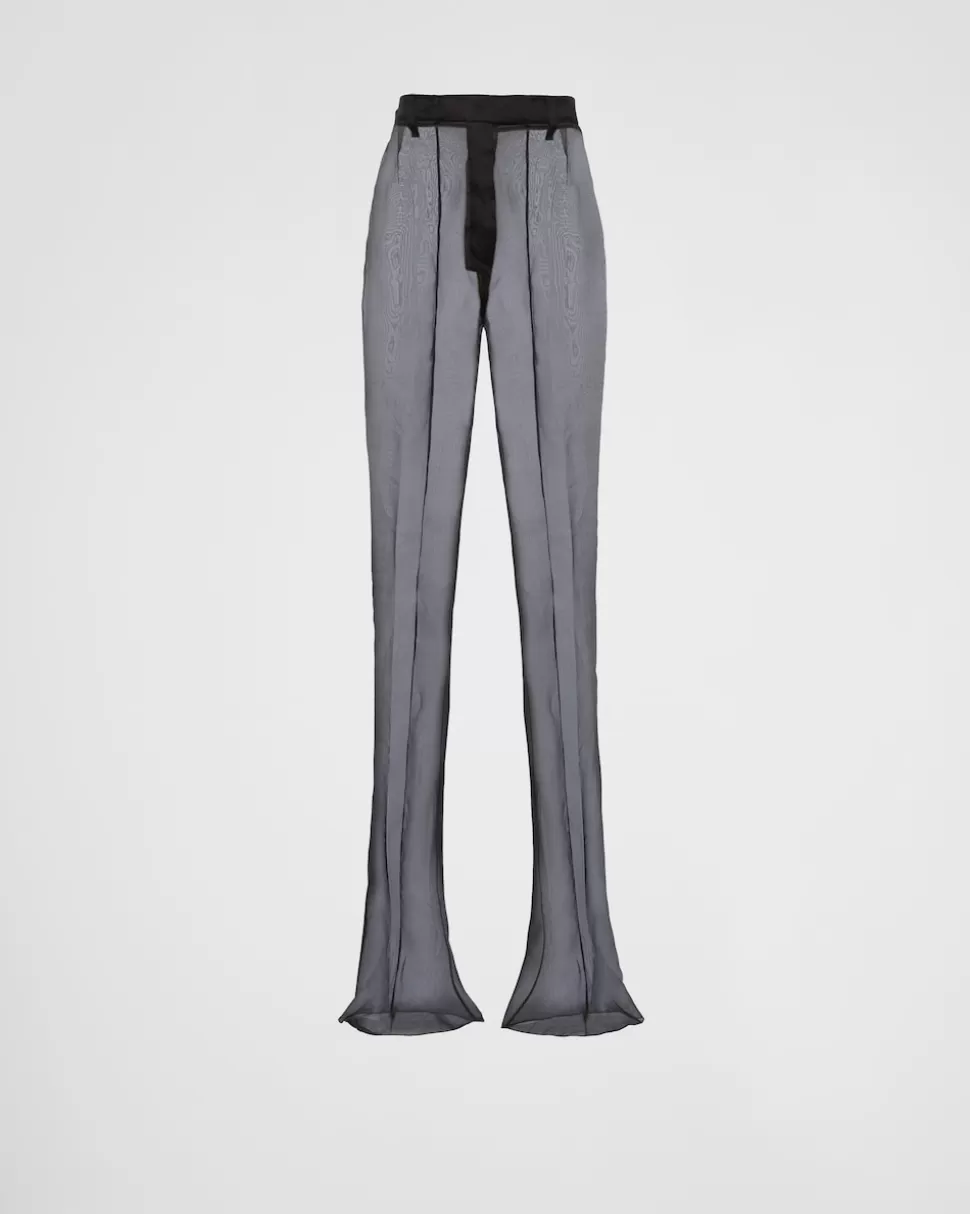 Prada Pantalones De Organza^Mujer PANTALONES LARGOS Y CORTOS
