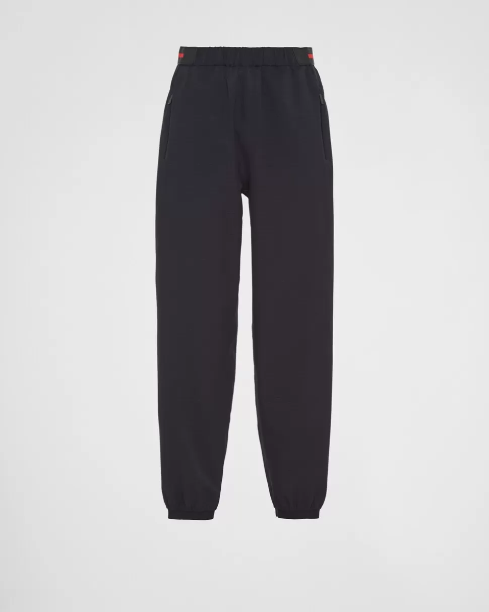 Prada Pantalones De Pernera Ancha Bi-stretch Ligero^Mujer ROPA
