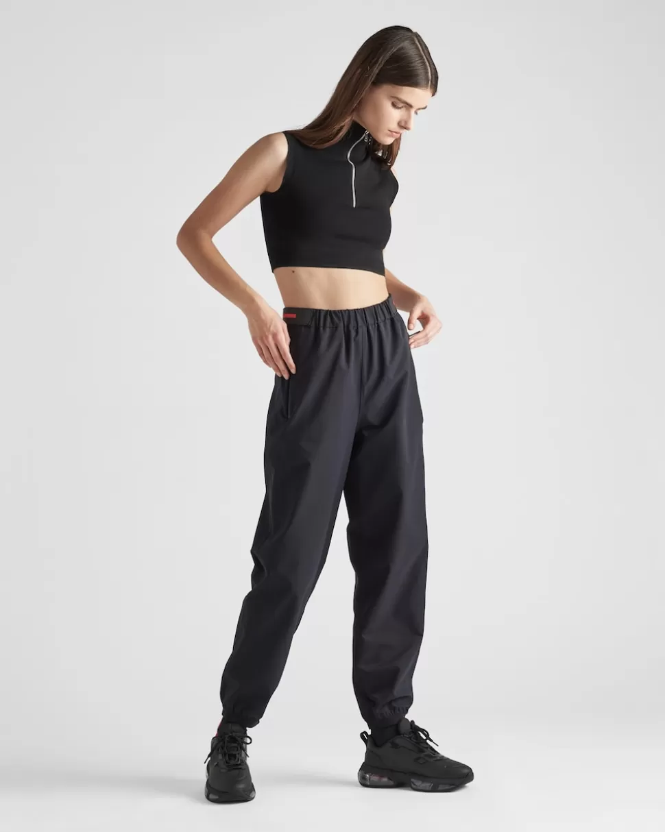 Prada Pantalones De Pernera Ancha Bi-stretch Ligero^Mujer ROPA