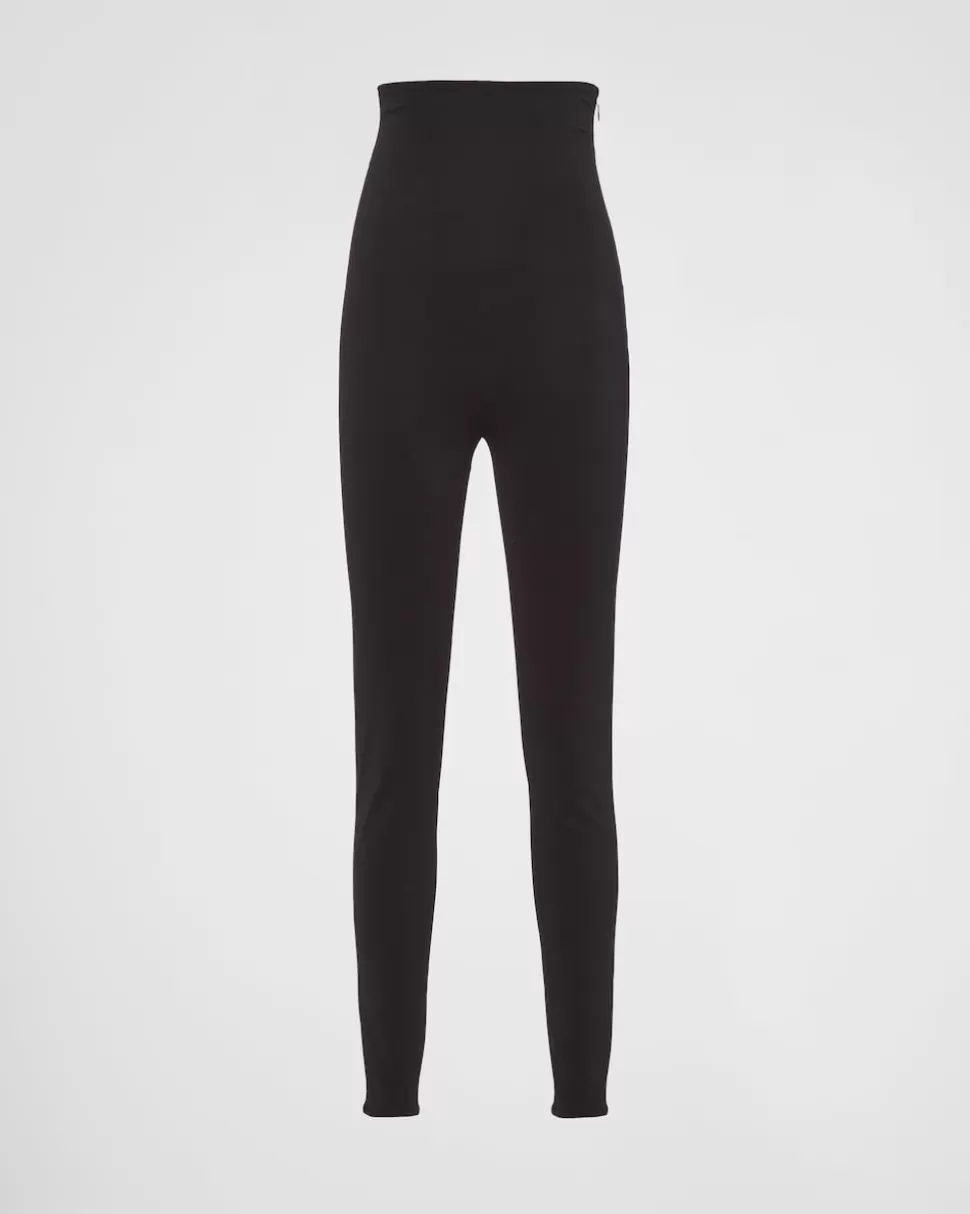 Prada Pantalones De Punto Elástico^Mujer PANTALONES LARGOS Y CORTOS