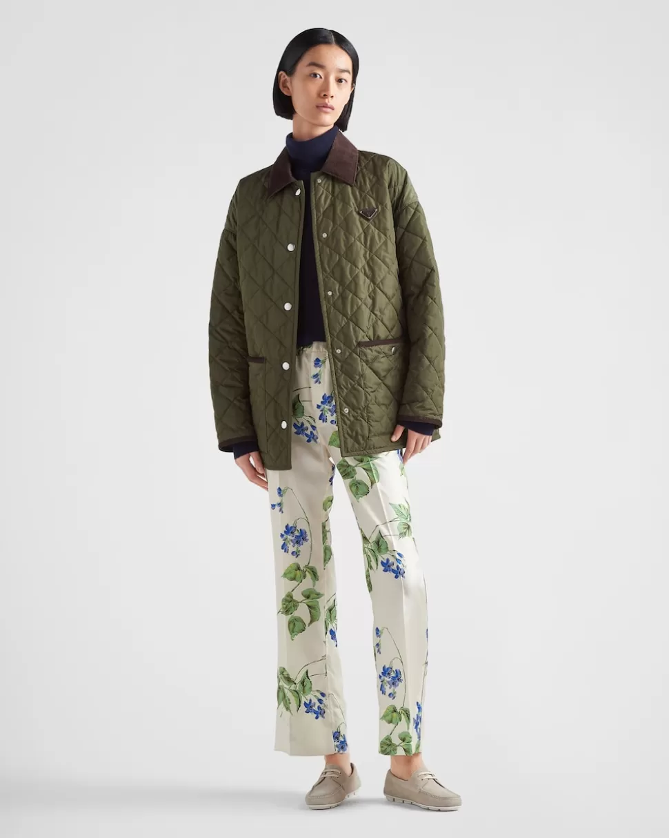 Prada Pantalones De Sarga Estampados^Mujer PANTALONES LARGOS Y CORTOS