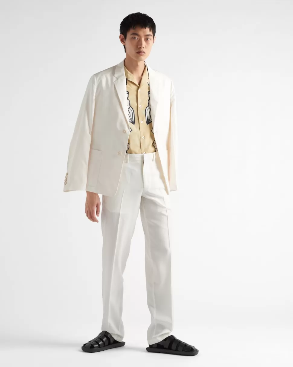 Prada Pantalones De Seda^Hombre PANTALONES Y BERMUDAS