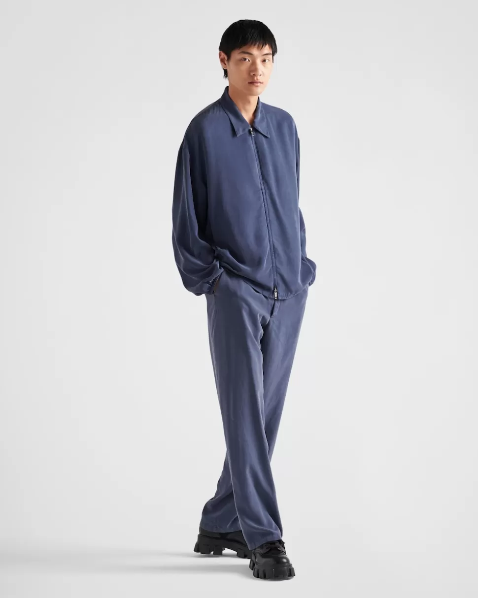 Prada Pantalones De Seda^Hombre PANTALONES Y BERMUDAS