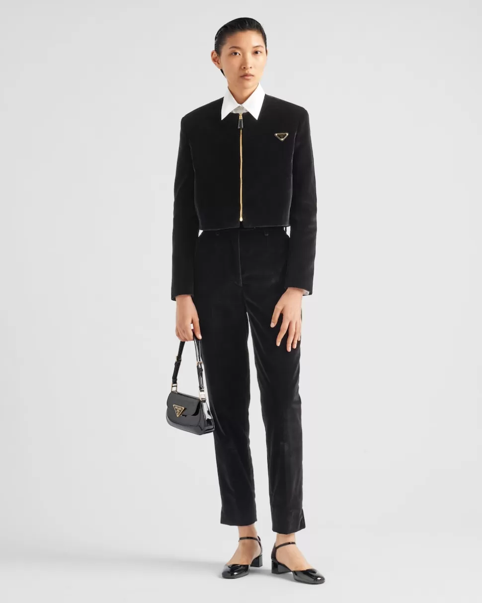 Prada Pantalones De Terciopelo^Mujer PANTALONES LARGOS Y CORTOS