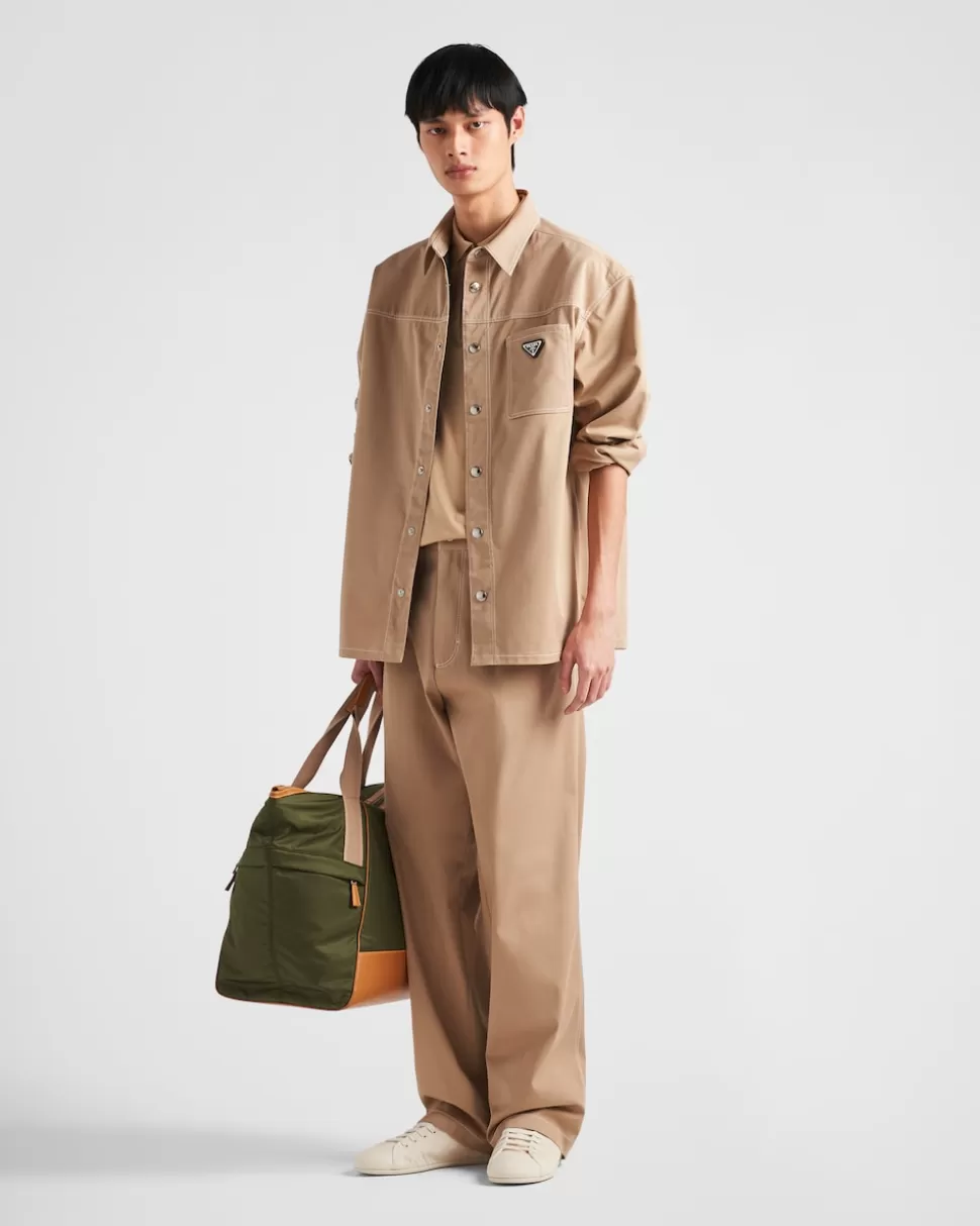 Prada Pantalones Elásticos De Algodón^Hombre PANTALONES Y BERMUDAS