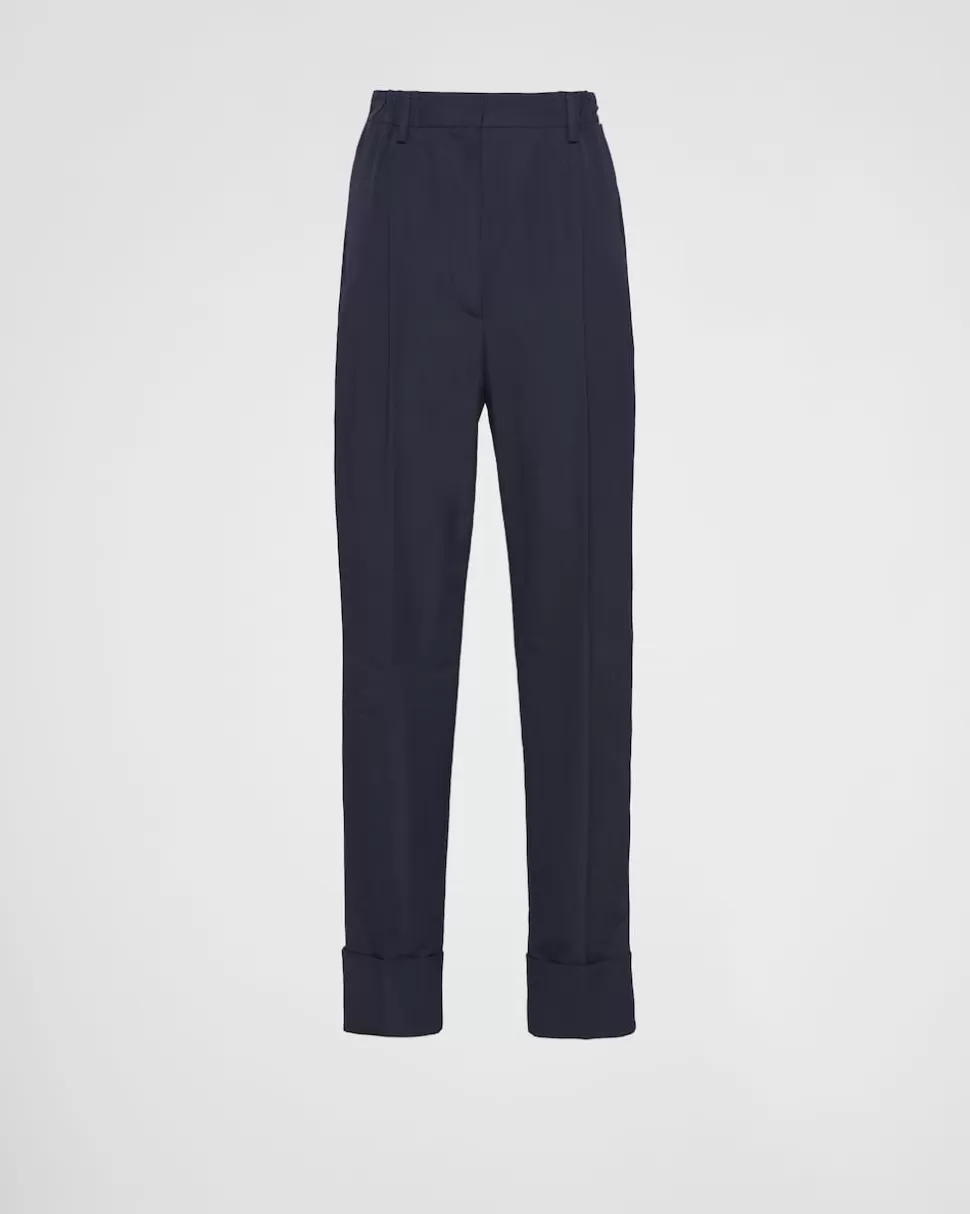 Prada Pantalones Ligeros De Mohair^Mujer PANTALONES LARGOS Y CORTOS
