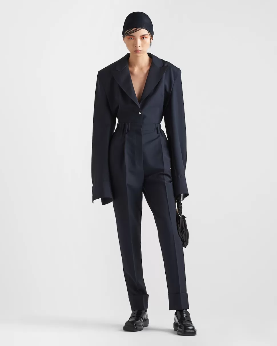 Prada Pantalones Ligeros De Mohair^Mujer PANTALONES LARGOS Y CORTOS
