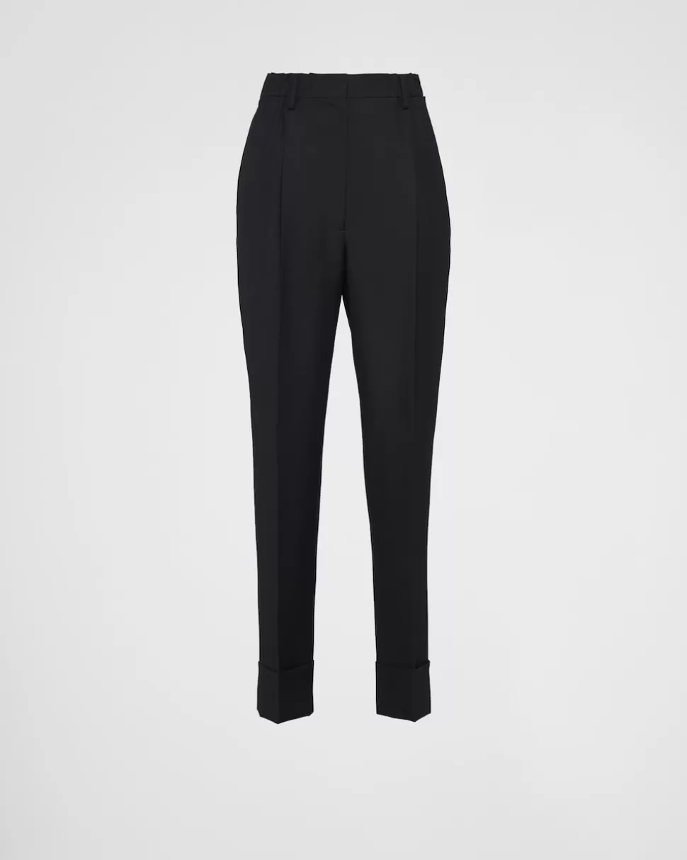 Prada Pantalones Ligeros De Mohair^Mujer PANTALONES LARGOS Y CORTOS