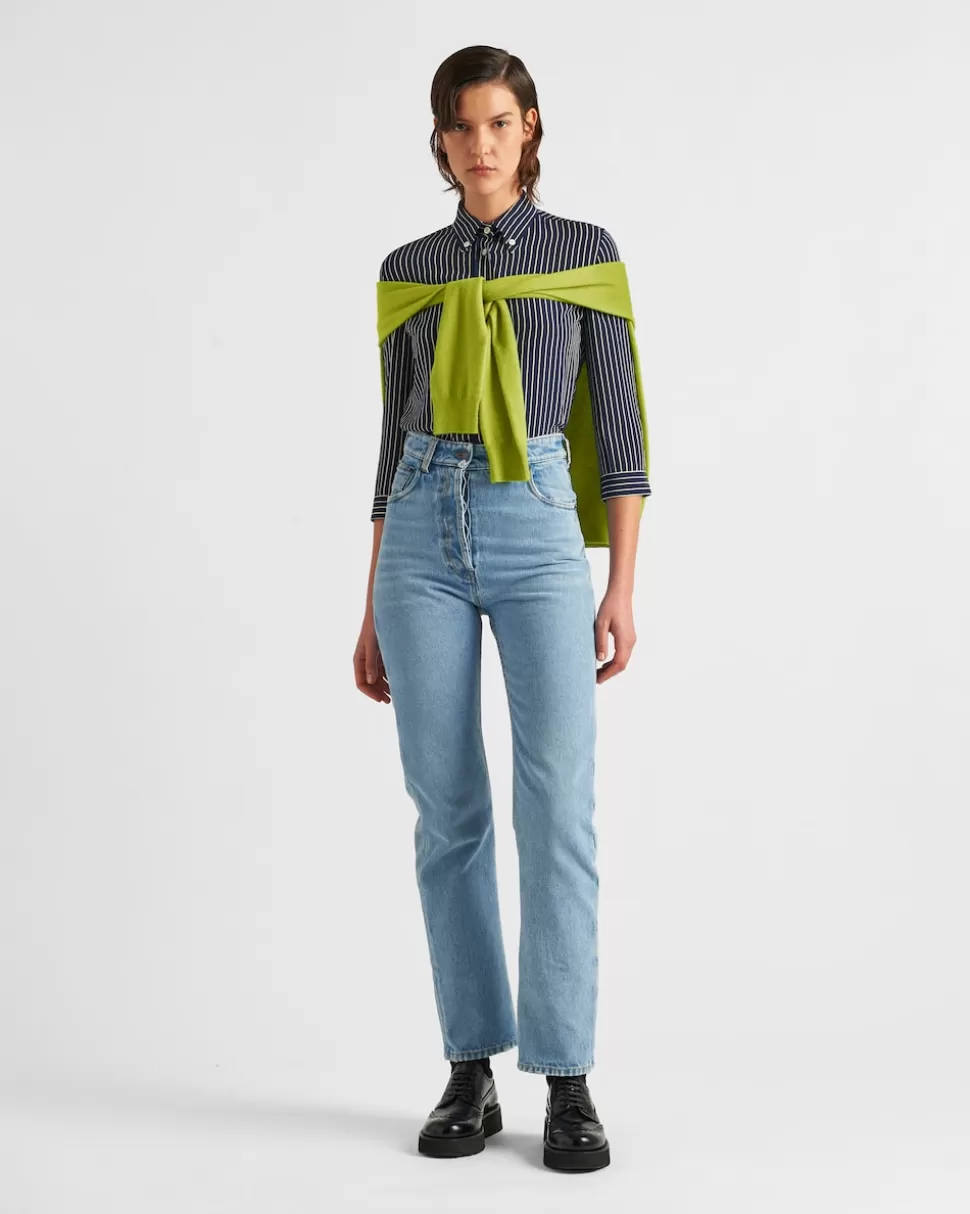 Prada Pantalones Vaqueros Con Cinco Bolsillos^Mujer TEJIDO VAQUERO