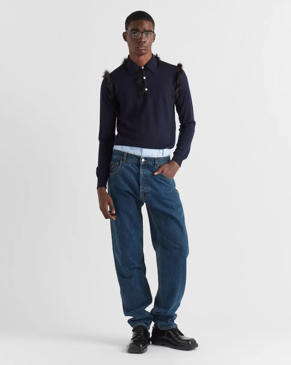 Prada Pantalones Vaqueros De Cinco Bolsillos^Hombre TEJIDO VAQUERO