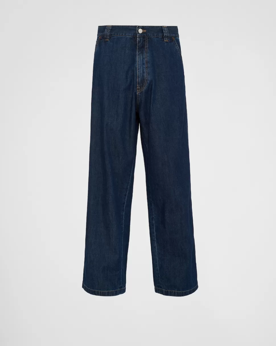 Prada Pantalones Vaqueros Ligeros^Hombre TEJIDO VAQUERO
