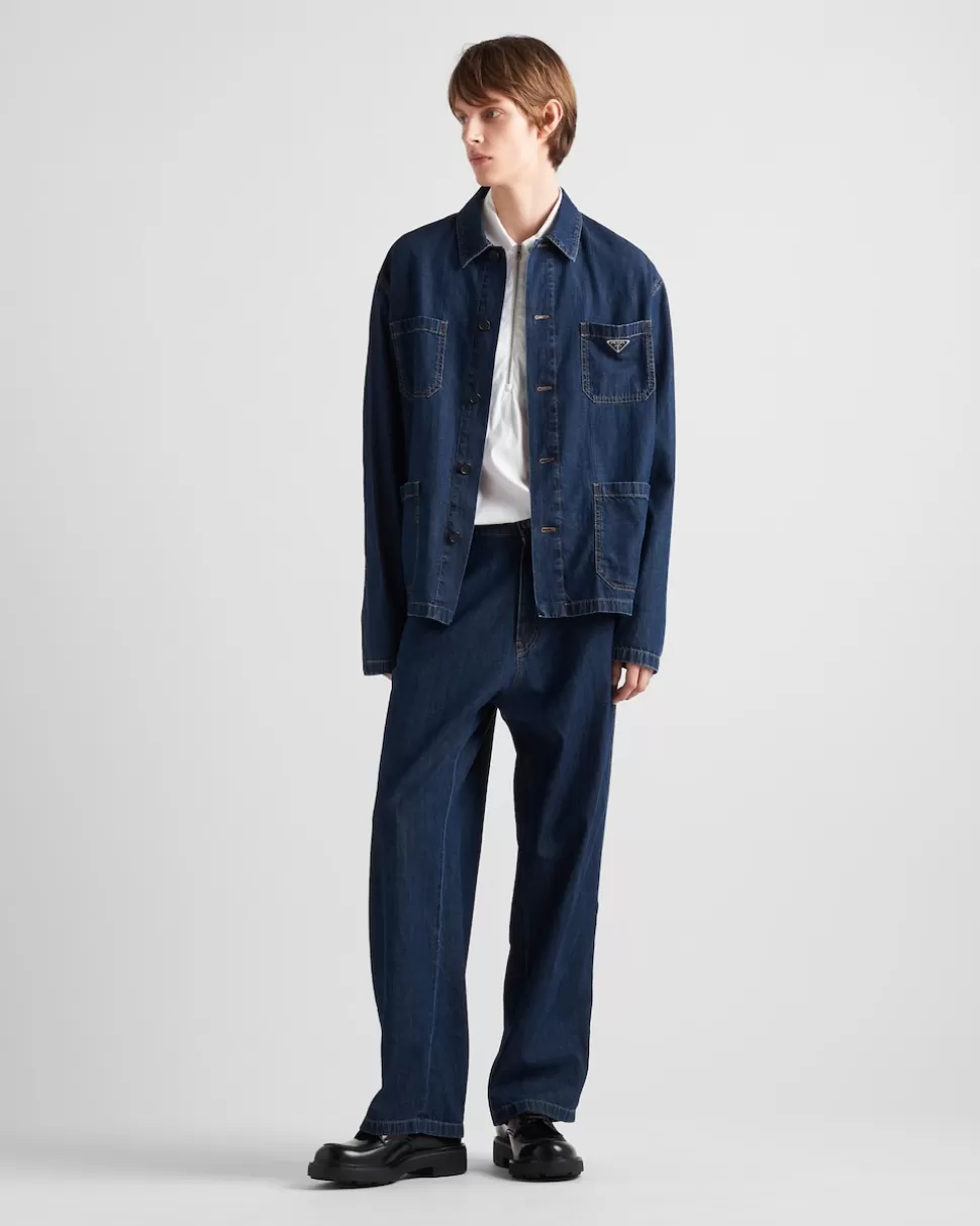 Prada Pantalones Vaqueros Ligeros^Hombre TEJIDO VAQUERO