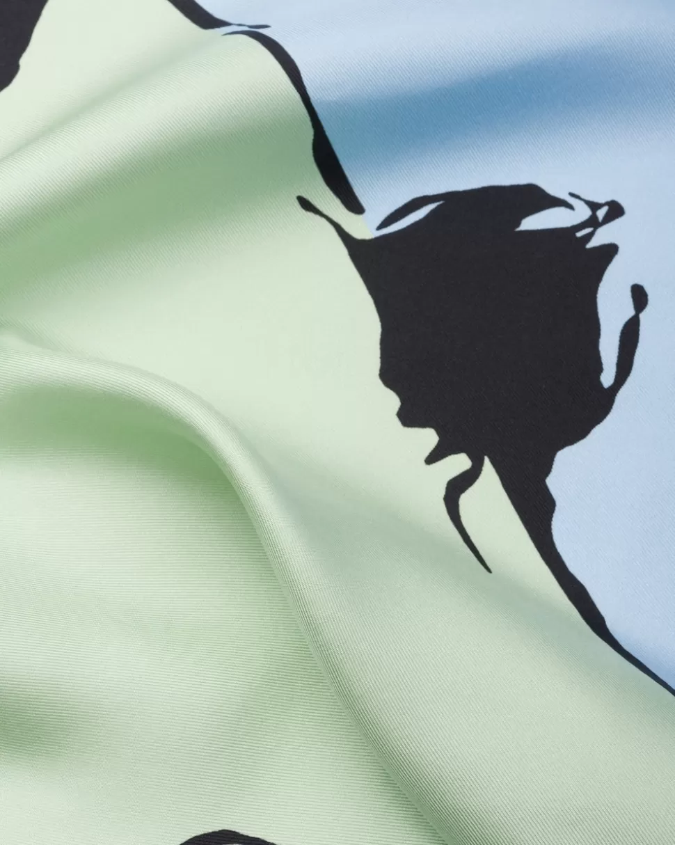 Prada Pañuelo De Sarga Estampado^Mujer BUFANDAS Y PAÑUELOS