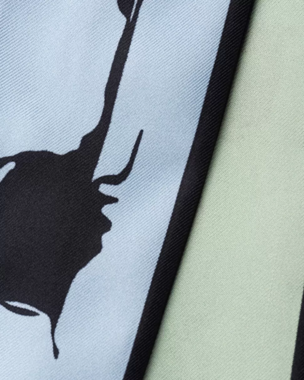 Prada Pañuelo Fino De Sarga Estampado^Mujer BUFANDAS Y PAÑUELOS