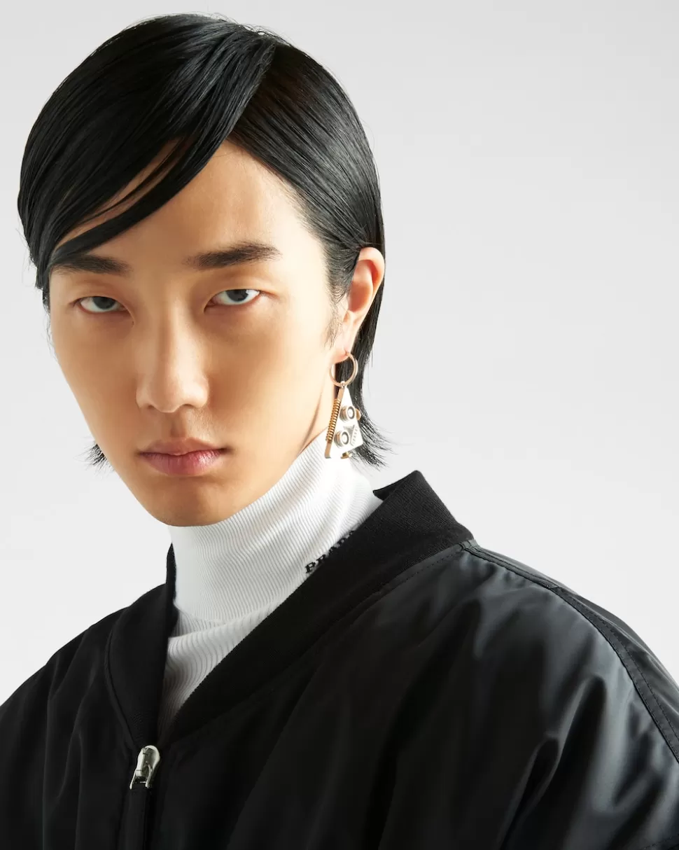 Prada Pendiente Izquierdo Con Colgante De Robot^Hombre JOYAS DE PLATA