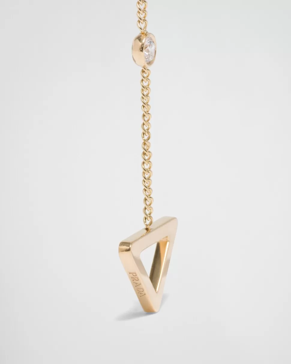 Prada Pendientes Con Colgante Calado Eternal Gold De Oro Amarillo Y Diamantes^Mujer COLECCIÓN DE JOYERÍA ELEGANTE