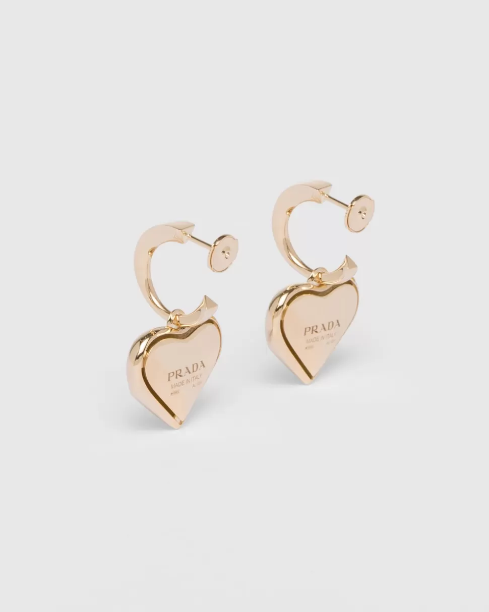 Prada Pendientes Con Colgante Pequeños Eternal Gold De Oro Amarillo^Mujer COLECCIÓN DE JOYERÍA ELEGANTE