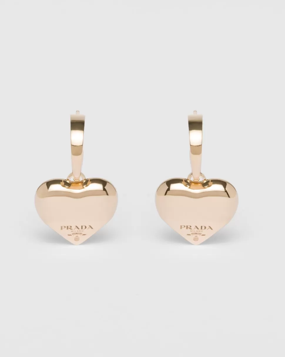 Prada Pendientes Con Colgante Pequeños Eternal Gold De Oro Amarillo^Mujer COLECCIÓN DE JOYERÍA ELEGANTE