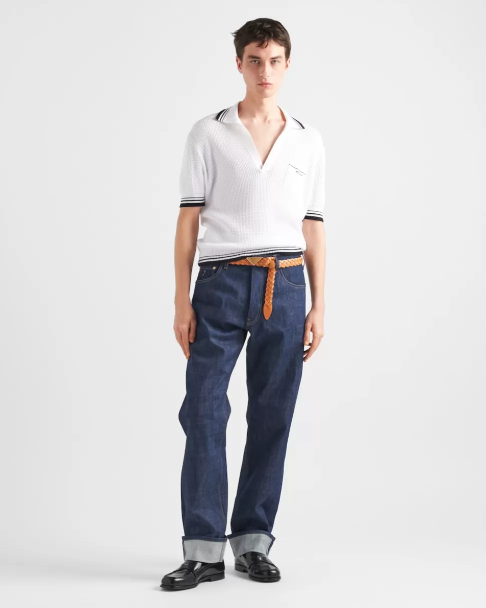 Prada Polo De Algodón^Hombre TEJIDOS DE PUNTO