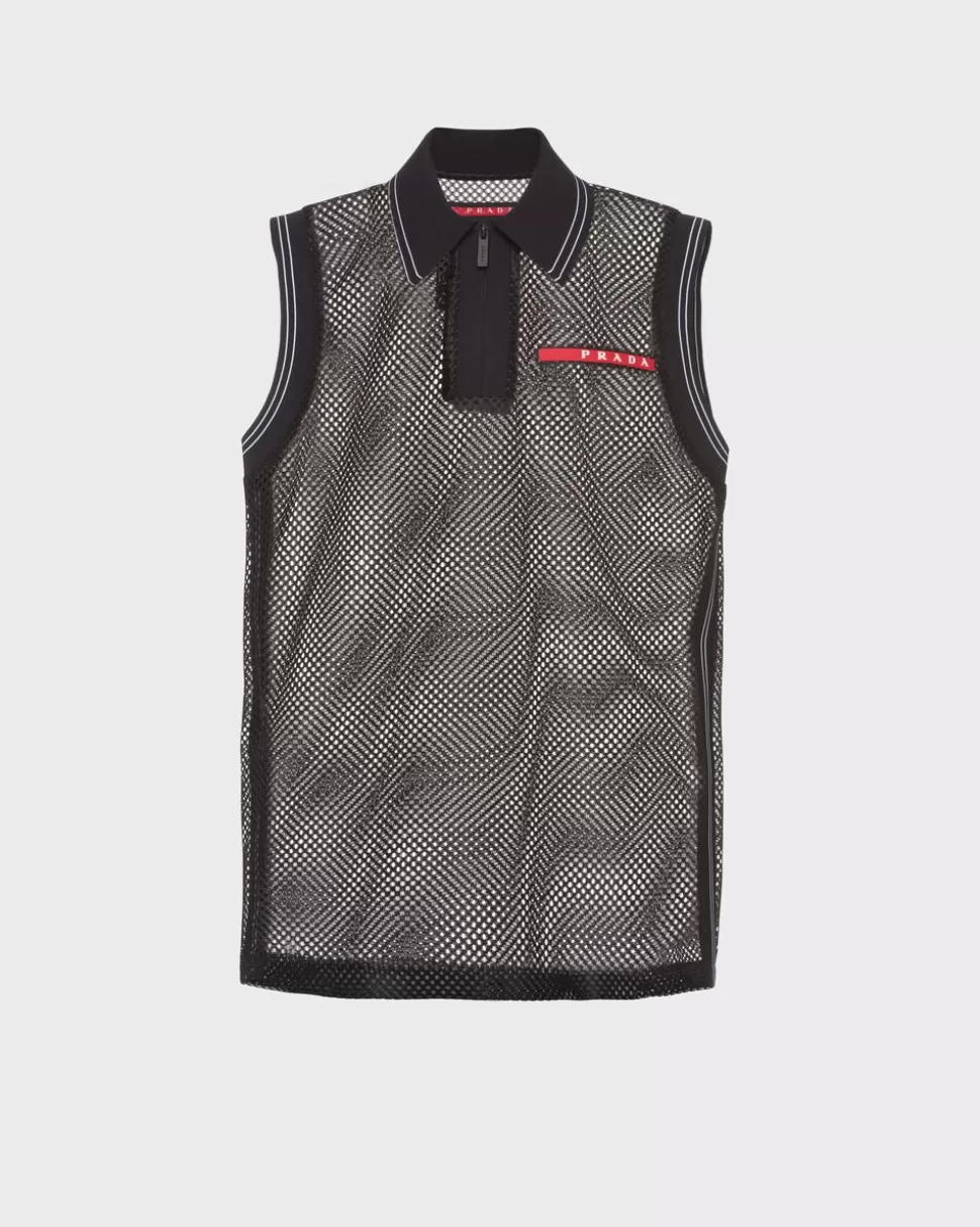 Prada Polo De Malla Sin Mangas^Mujer ROPA