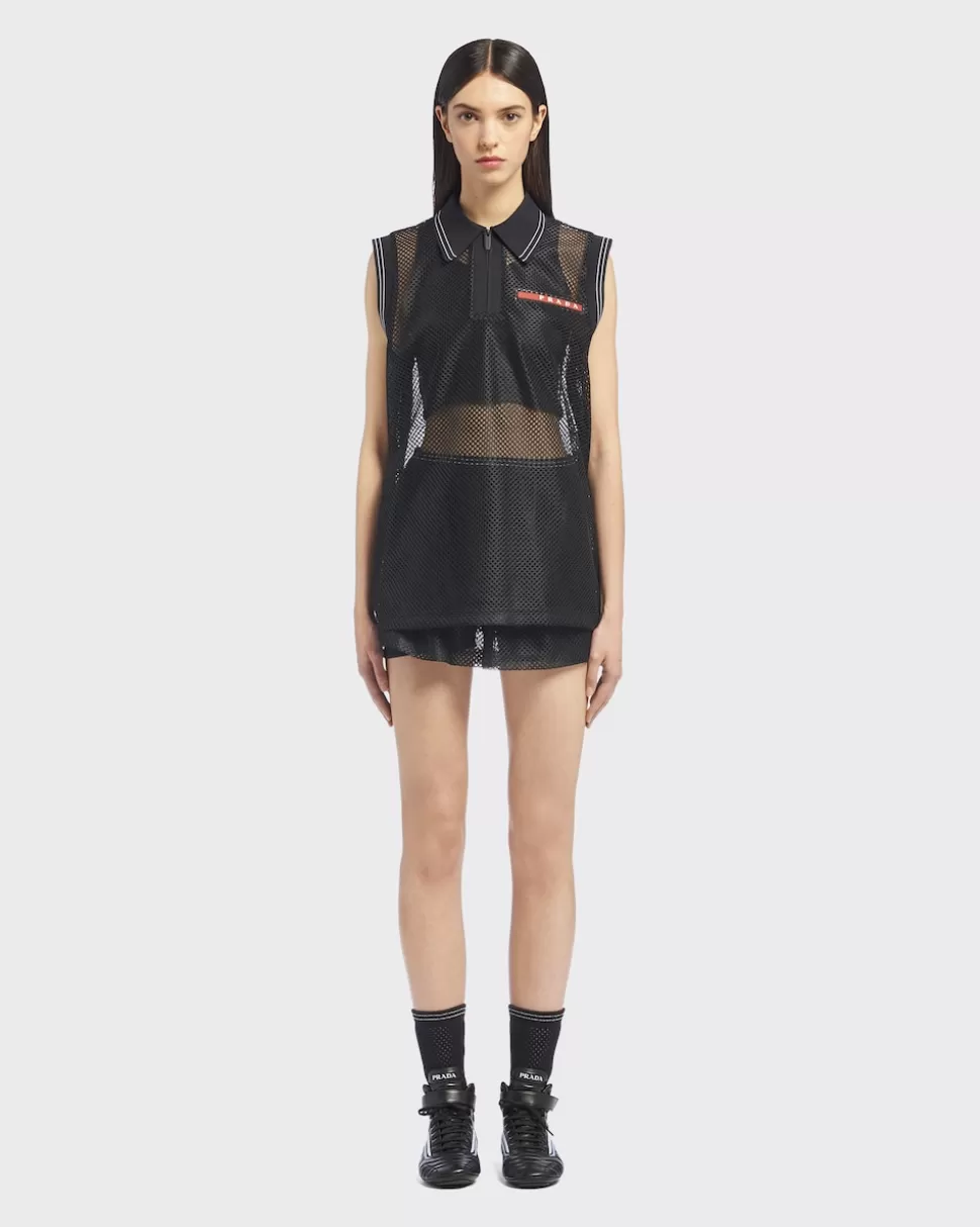 Prada Polo De Malla Sin Mangas^Mujer ROPA