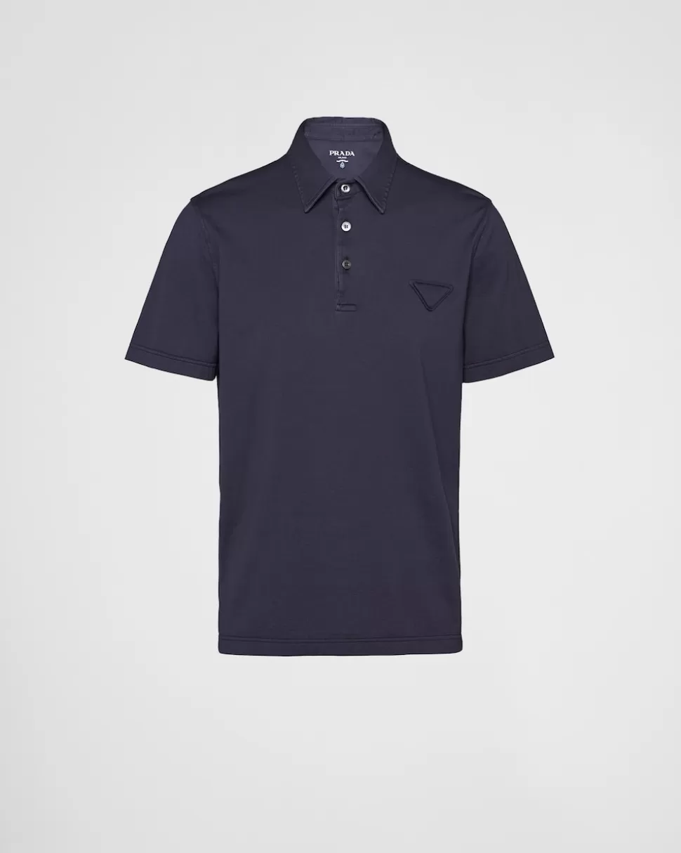 Prada Polo De Manga Corta De Algodón^Hombre CAMISETAS Y POLOS