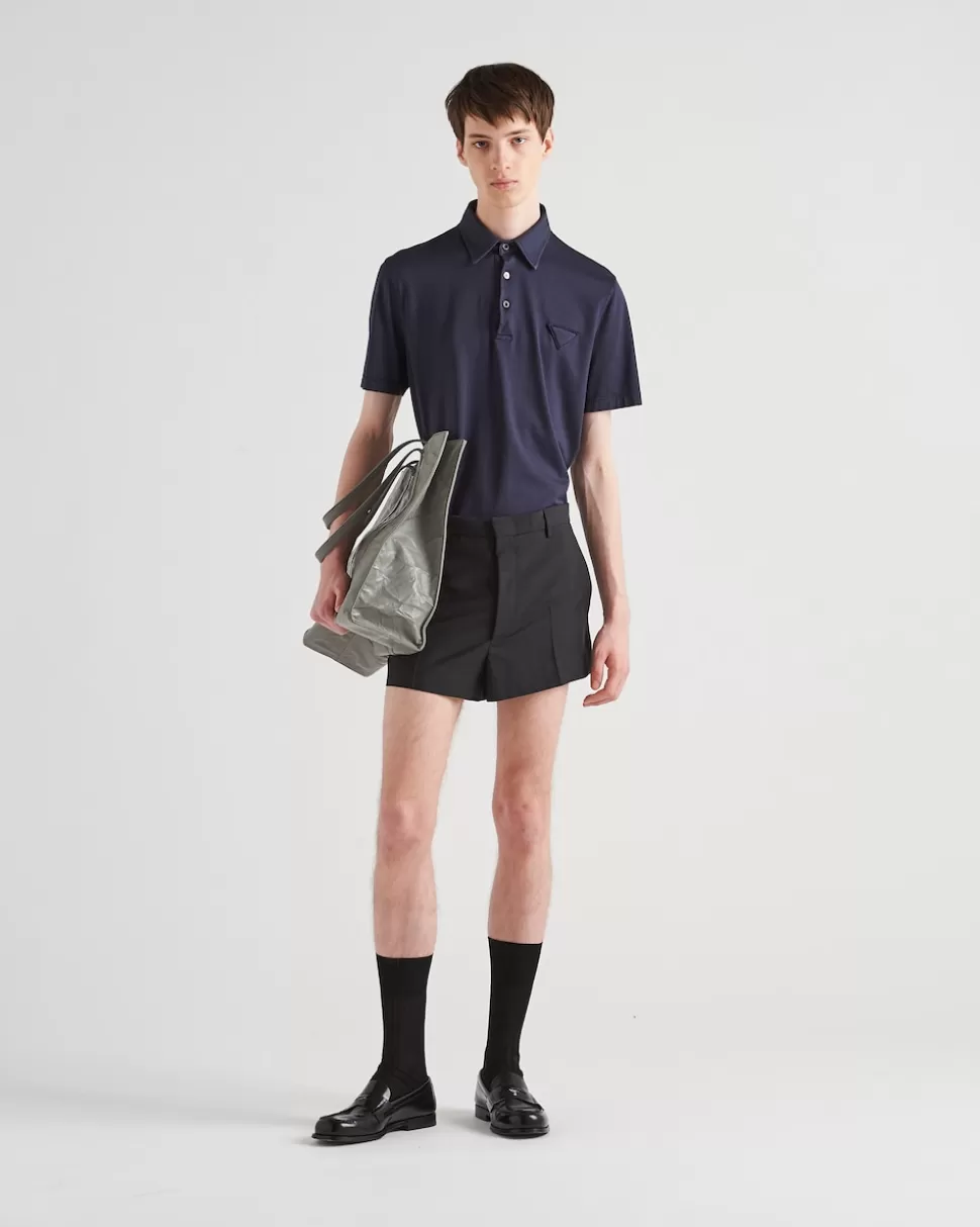 Prada Polo De Manga Corta De Algodón^Hombre CAMISETAS Y POLOS