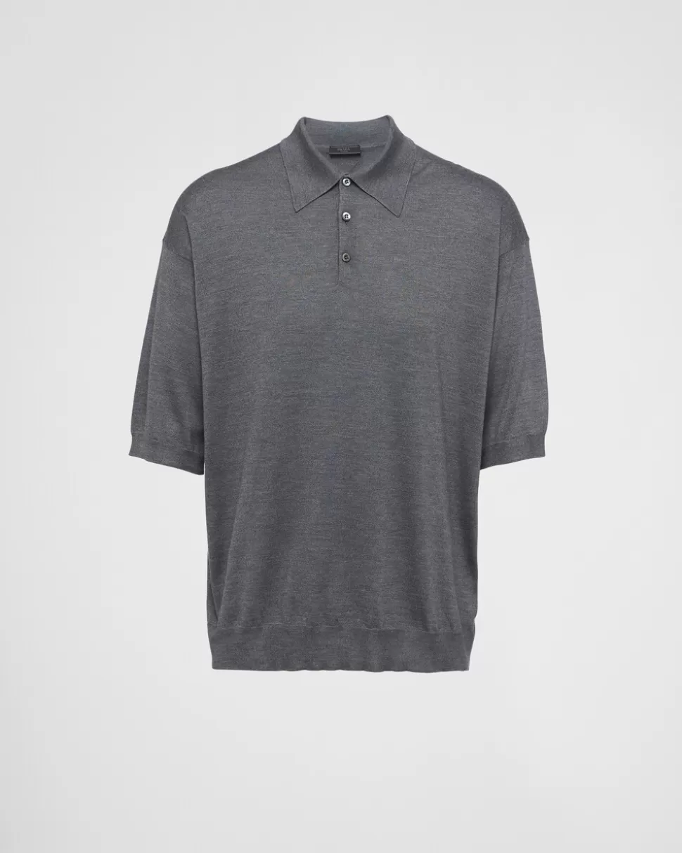 Prada Polo De Seda^Hombre TEJIDOS DE PUNTO