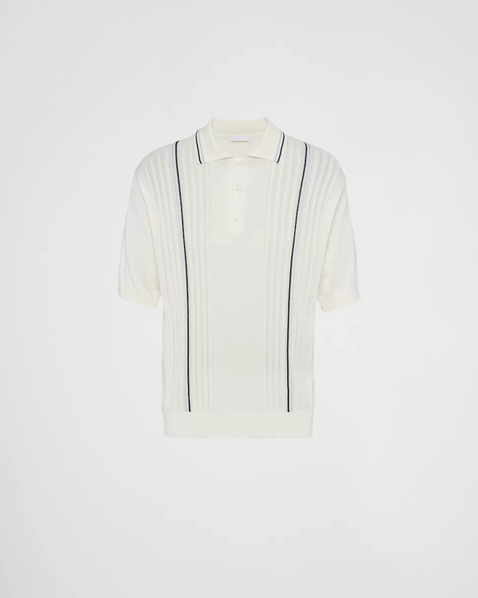 Prada Polo De Seda Y Algodón^Hombre TEJIDOS DE PUNTO