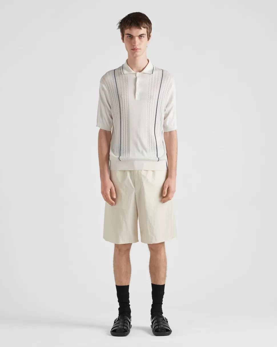 Prada Polo De Seda Y Algodón^Hombre TEJIDOS DE PUNTO