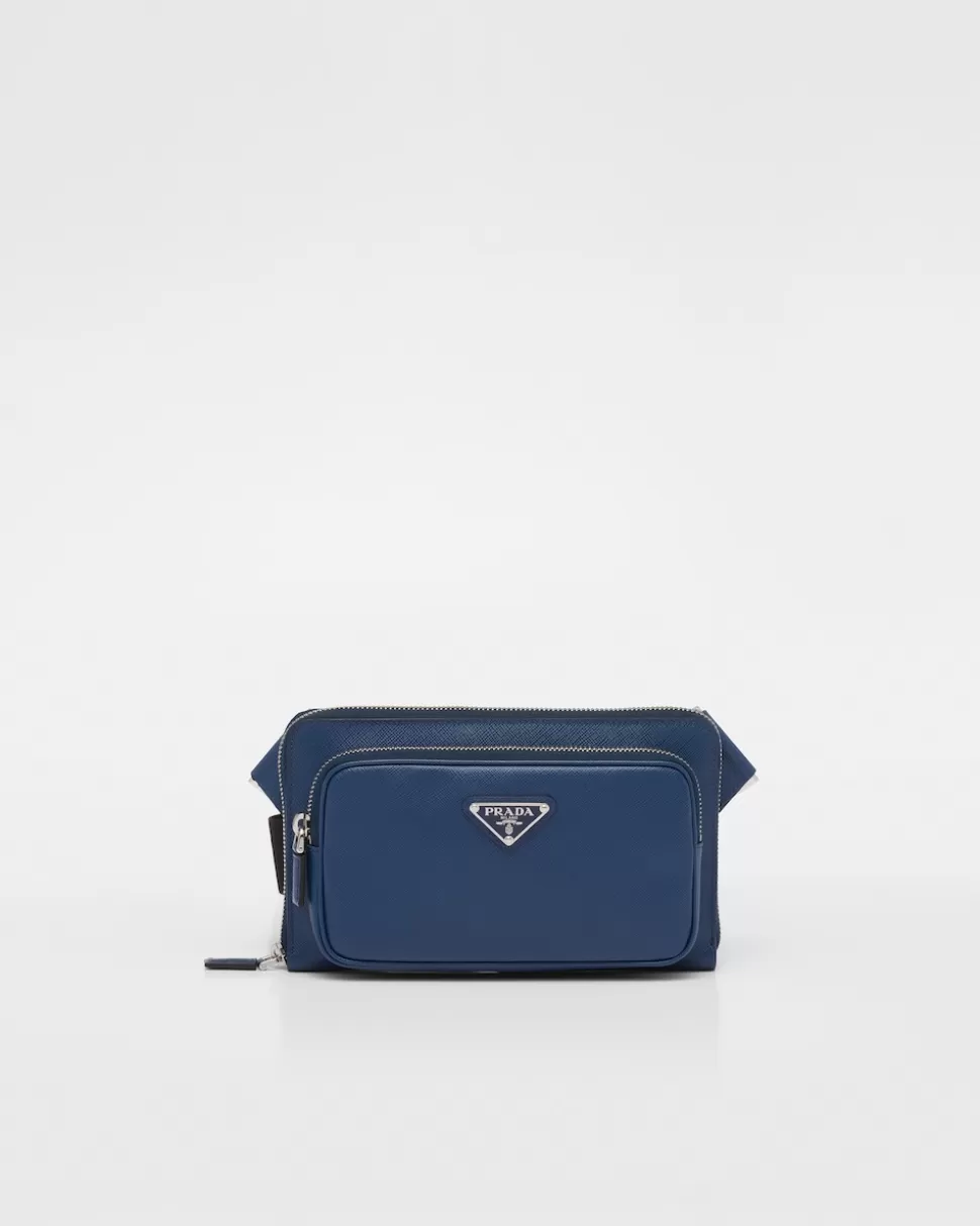 Prada Riñonera De Piel Saffiano^Hombre MOCHILAS Y RIÑONERAS | BOLSOS MENSAJEROS