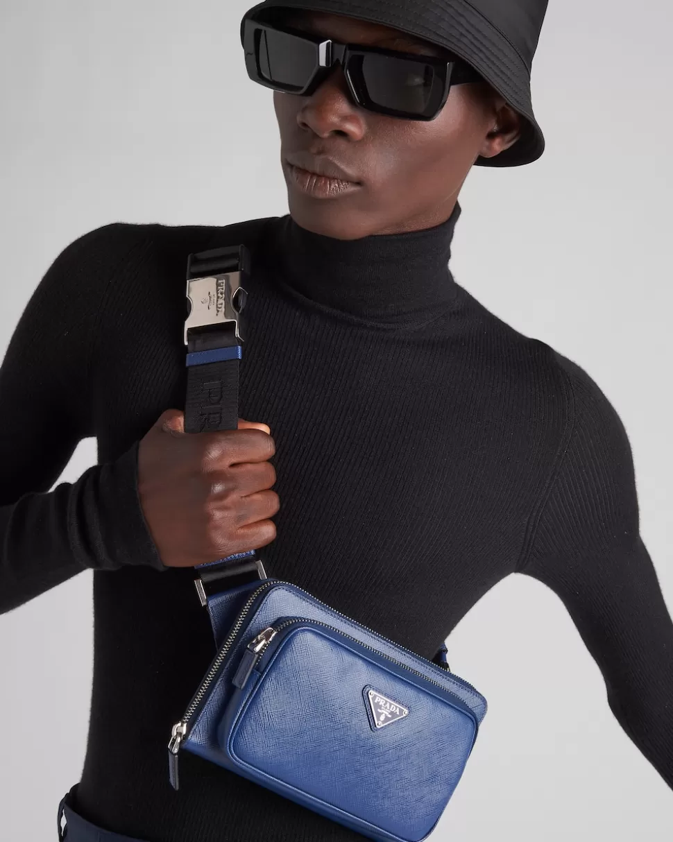 Prada Riñonera De Piel Saffiano^Hombre MOCHILAS Y RIÑONERAS | BOLSOS MENSAJEROS