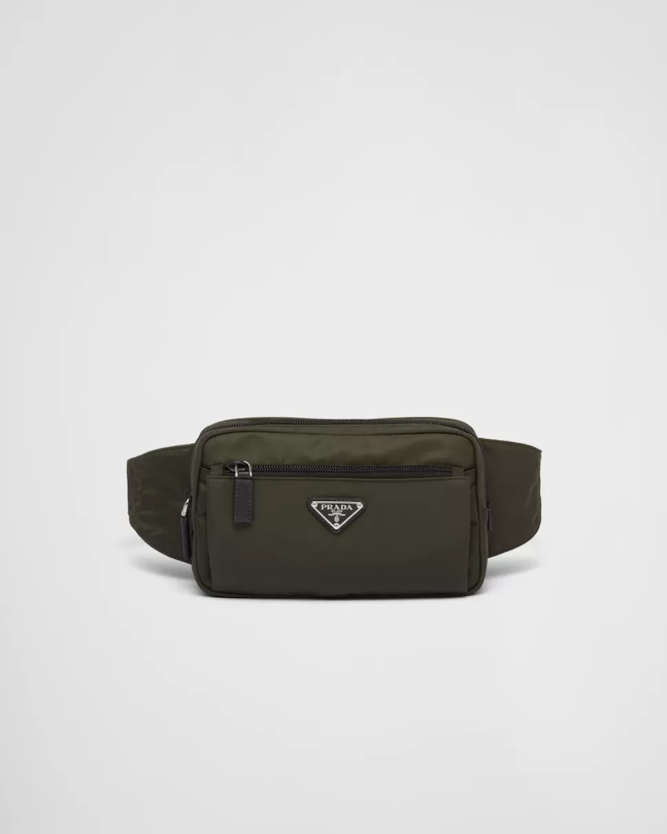 Prada Riñonera De Re-nylon Y Piel Saffiano^ COLECCIÓN MASCULINA