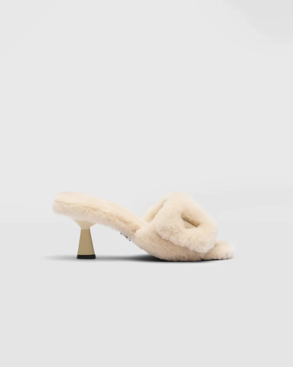 Prada Sandalias De Borreguillo^Mujer PANTUFLAS Y CHINELAS