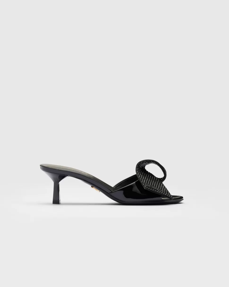Prada Sandalias De Charol^Mujer PANTUFLAS Y CHINELAS